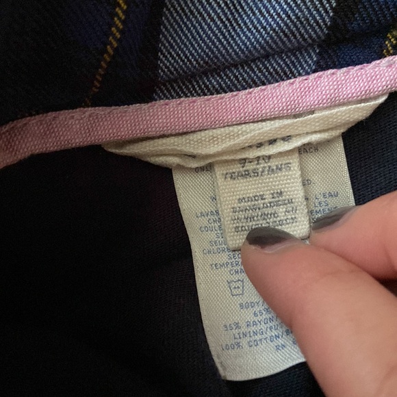 Lands' End Blue Plaid Mini Skirt - Picture 6 of 12